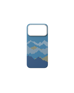 Comma Premium iPhone 17 Pro Max Woven Series Kevlar Magnetic Shockproof Case Mountain view