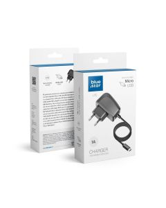 BLUE STAR LITE travel charger 1A 5W with cable Micro USB TFK-TC-1095B black