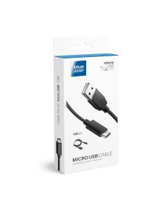 Cable USB A to Micro USB Blue Star Lite 3A 1 2 m black
