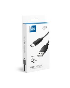 Cable USB A to USB C Blue Star Lite 3A 1 2 m black