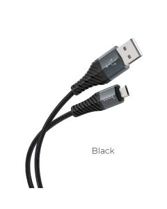 Cable USB A to Micro USB Hoco 2 4A 1 m X38 black
