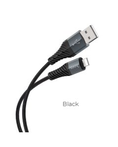 Cable USB A to Lightning Hoco 2 4A 1 m X38 black