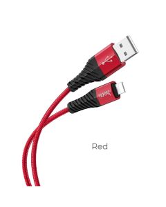 Cable USB A to Lightning Hoco 2 4A 1 m X38 red