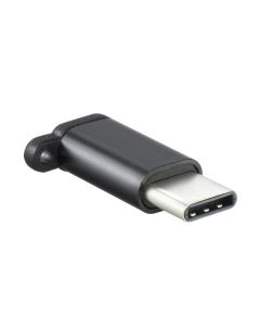 Adapter Micro USB (female) to Type C (male) keychain black