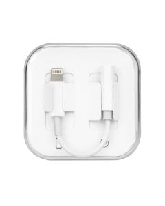 Adapter AUX Lightning (male) to Jack 3 5 mm (female) BOX white