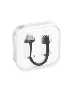 Adapter AUX Type C (male) to Jack 3 5 mm (female) BOX black [DAC]