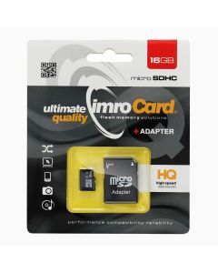 IMRO memory card microSD 16GB with adapter SD