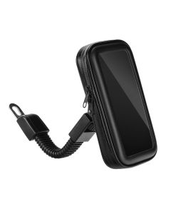 Motorcycle holder for mobile phone waterproof with zip ( 4 8 - 5 5 ) black