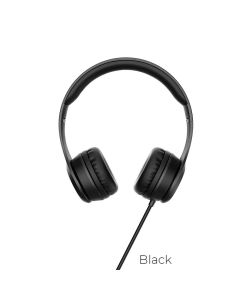 HOCO wire headphones Jack 3 5 mm with microphone W21 black