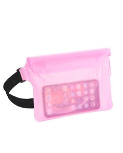 Waterproof bag for mobile phone with belt clip rose