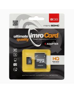 IMRO memory card microSD 8GB with adapter SD