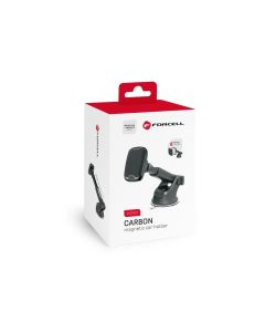 FORCELL F-GRIP Carbon H-CT327 magnetic car holder for windshield / dashboard black