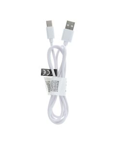 Cable USB A to Type C 2.0 C366 (connector long : 8mm) 1 m white