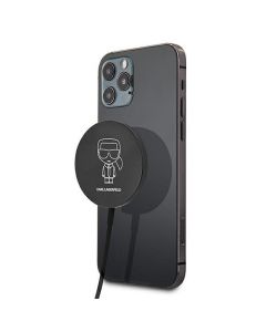 Wireless charger Karl Lagerfeld 15W MagSafe KLCBMSIKBK