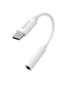 Adapter AUX USB C to Jack 3 5 mm Hoco LS30 white