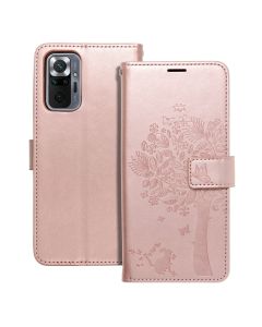 MEZZO Book case for XIAOMI Redmi Note 10 Pro tree rose gold