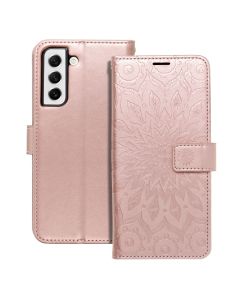 MEZZO Book case for SAMSUNG S21 FE mandala rose gold