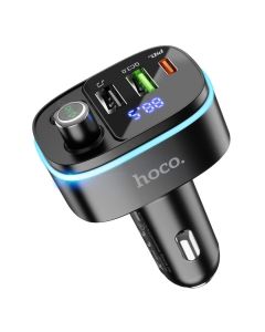 Car transmitter bluetooth Hoco 2 x USB A + USB C QC3.0 PD 20W E62 black