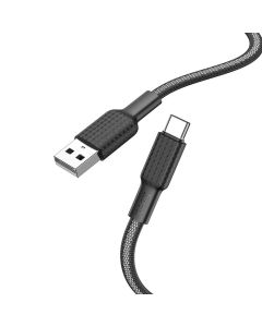 Cable USB A to USB C Hoco 3A 1 m X69 black white