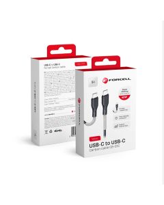 Cable USB C to USB C Forcell F-Energy QC4.0 PD 5A 66W Carbon 1 m CB-02C black