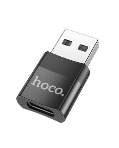 Adapter OTG USB A to USB C Hoco UA17 black