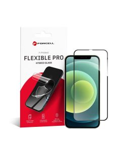 Hybrid glass to iPhone 12 / 12 PRO Forcell Flexible 5D black
