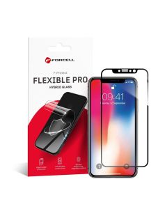 Hybrid glass to iPhone X /XS Forcell Flexible 5D black
