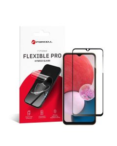 Hybrid glass to Samsung A13 4G / 5G / A04s Forcell Flexible 5D black
