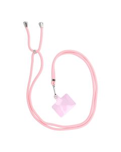 SWING (6mm) Phone lanyard  Phone pendant with adjustable length / cord length 165cm (max 82.5cm in the loop) / on the shoulder or neck - lite pink