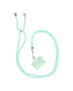 SWING (6mm) Phone lanyard  Phone pendant with adjustable length / cord length 165cm (max 82.5cm in the loop) / on the shoulder or neck - lite green