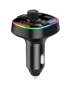 Transmiter MP3 bluetooth 5.0 + card TF reader + 2 x USB A QC3.0 BC52L black