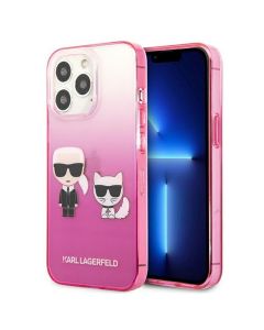 KARL LAGERFELD case for IPHONE 13 Pro KLHCP13LTGKCP (K Choupette Centered) gradpink