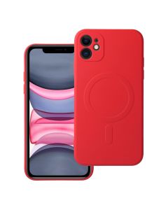 SILICONE MAG COVER case compatible with MagSafe for IPHONE 11 red