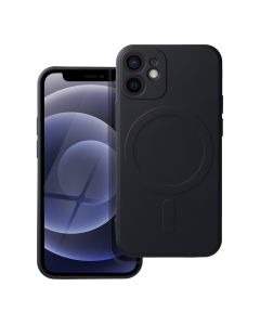 SILICONE MAG COVER case compatible with MagSafe for IPHONE 12 Mini black