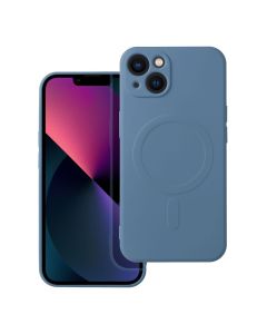 SILICONE MAG COVER case compatible with MagSafe for IPHONE 13 blue