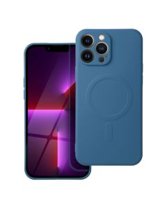 SILICONE MAG COVER case compatible with MagSafe for IPHONE 13 Pro Max blue