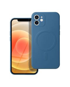 SILICONE MAG COVER case compatible with MagSafe for IPHONE 12 blue