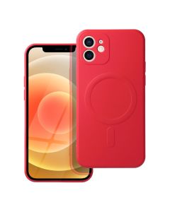 SILICONE MAG COVER case compatible with MagSafe for IPHONE 12 red