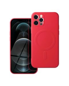 SILICONE MAG COVER case compatible with MagSafe for IPHONE 12 Pro red