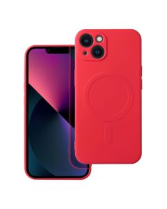 SILICONE MAG COVER case compatible with MagSafe for IPHONE 13 red