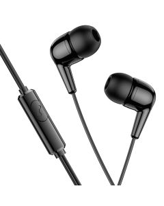 HOCO wire earphones Jack 3 5 mm with microphone M97 black