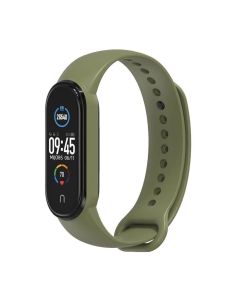 Strap silicone for smartband Xiaomi Mi Band 5 / 6 / 7 green (08)