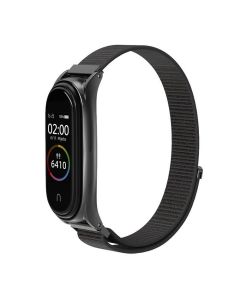 Nylon strap for XIAOMI Mi Band 5 / 6 / 7 black (05)
