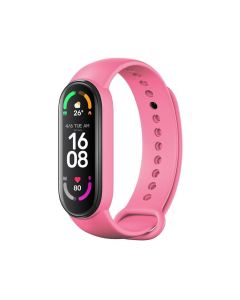 Silicone strap for XIAOMI Mi Band 5 / 6 / 7 pink (37)