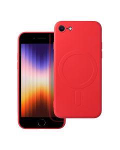 SILICONE MAG COVER case compatible with MagSafe for IPHONE 7 / 8 / SE 2020 / SE 2022 red