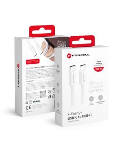 Cable USB C to USB C Forcell F-Energy QC4.0 PD 5A 100W 1 m C339 white