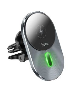 Wireless car phone holder compatible with Magsafe Hoco 15W air vent CA91 gray