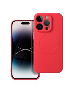 SILICONE MAG COVER case compatible with MagSafe for IPHONE 14 Pro red