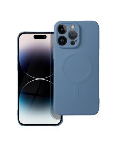 SILICONE MAG COVER case compatible with MagSafe for IPHONE 14 Pro Max blue