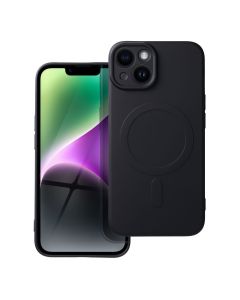 SILICONE MAG COVER case compatible with MagSafe for IPHONE 14 black